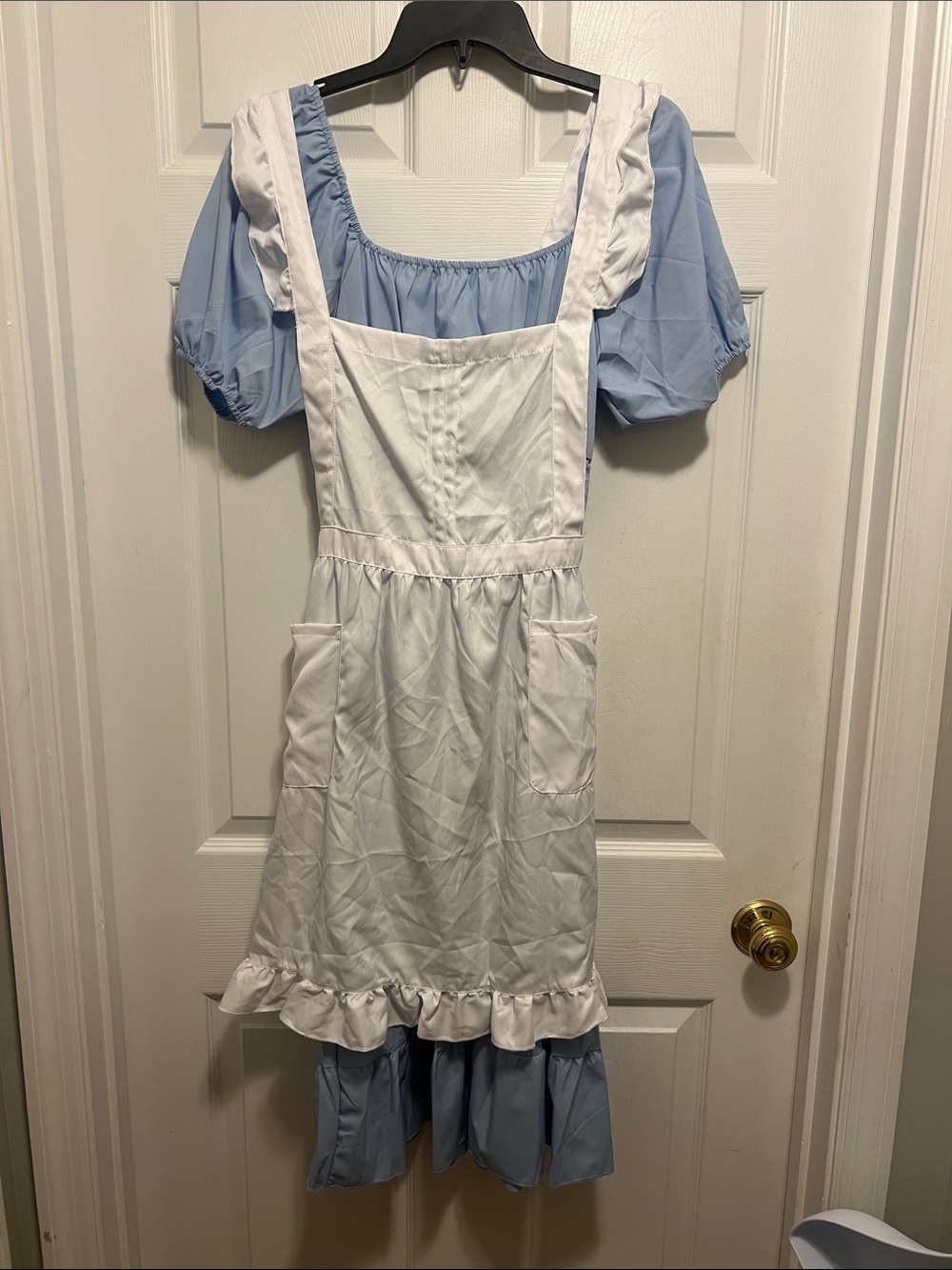 Alice in Wonderland Puff Sleeve Dress with White Apron - Picture 2 of 5